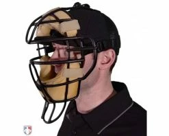 Richardson Umpire Caps Richardson Surge Fitted Combo Plate / Base Umpire Cap -UMPLIFE Shop 530 Richardson Surge Fitted Plate Umpire Cap 4 Stitch Worn with Mask Side View
