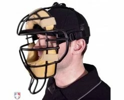 Richardson Umpire Caps Richardson Surge Fitted Base Umpire Cap - 6 Stitch -UMPLIFE Shop 540 Richardson Surge Fitted Plate Base Umpire Cap 6 Stitch Worn with Mask Side View