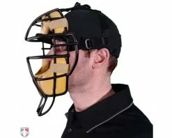 Richardson Umpire Caps Richardson Pulse Performance FlexFit Combo Plate / Base Umpire Cap -UMPLIFE Shop 633 Richardson Pulse Performance Flex Fit Umpire Cap 4 Stitch Worn with Mask Side View