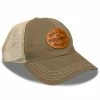 LOUISVILLE SLUGGER Leather Patch Mesh Trucker Hat-Khaki