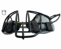 Wilson Umpire Gear Wilson MLB Black Dyna-Lite Aluminum Umpire Mask With Black And Grey Wrap Around 8 Wilson Umpire Gear Wilson MLB Black Dyna-Lite Aluminum Umpire Mask With Black And Grey Wrap Around -UMPLIFE Shop A3009 AL BK BK GY Wilson MLB Black Dyna Lite Aluminum Umpire Mask with Black and Grey Wrap Around flat side