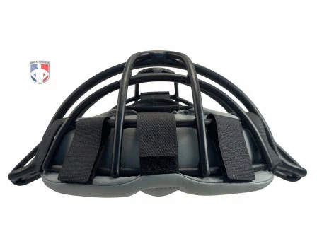 Wilson Umpire Gear Wilson MLB Black Dyna-Lite Aluminum Umpire Mask With Black And Grey Wrap Around 4 Wilson Umpire Gear Wilson MLB Black Dyna-Lite Aluminum Umpire Mask With Black And Grey Wrap Around - Image 4