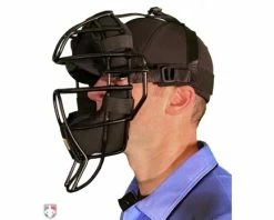 Wilson Umpire Gear Wilson Dyna-Lite Aluminum Umpire Mask With Memory Foam 10 Wilson Umpire Gear Wilson Dyna-Lite Aluminum Umpire Mask With Memory Foam -UMPLIFE Shop A3009 AL Wilson Dyna Lite Aluminum Umpire Mask with Memory Foam Worn Front Side View
