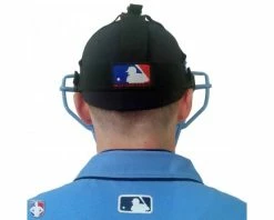 Wilson Umpire Gear Wilson MLB Sky Blue Dyna-Lite Steel Umpire Mask With Sky Blue And Tan 9 Wilson Umpire Gear Wilson MLB Sky Blue Dyna-Lite Steel Umpire Mask With Sky Blue And Tan -UMPLIFE Shop A3009 BL TN Worn Back