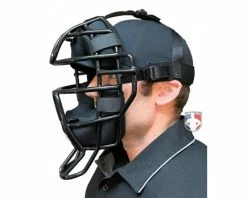 Wilson Umpire Gear Wilson Dyna-Lite Steel Umpire Mask With Memory Foam -UMPLIFE Shop A3009X MEM Wilson Dyna Lite Steel Umpire Mask with Memory Foam worn side