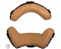 Wilson Umpire Gear Wilson MLB Two Tone Umpire Mask Replacement Pads - Black And Tan -UMPLIFE Shop A3816 BK TN WILSON MLB TWO TONE UMPIRE MASK REPLACEMENT PADS BLACK AND TAN BACK 1