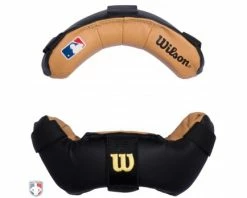 Wilson Umpire Gear Wilson MLB Two Tone Umpire Mask Replacement Pads - Black And Tan