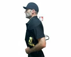 Wilson Umpire Gear Wilson MLB West Vest Pro Gold 2 Air Management Umpire Chest Protector -UMPLIFE Shop B7204 Wilson MLB West Vest Pro Gold 2 Air Management Umpire Chest Protector worn side shirt