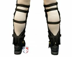 Wilson Umpire Gear Wilson MLB West Vest Pro Gold 2 Umpire Shin Guards With Memory Foam -UMPLIFE Shop B7205 Wilson MLB West Vest Pro Gold 2 Umpire Shin Guards with Memory Foam worn back