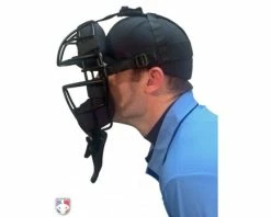 Champro Umpire Gear Champro Vented 4 1/2" Umpire Throat Guard -UMPLIFE Shop CM TG 45 Worn Side