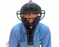 Champro Umpire Gear Champro Vented 6 1/2" Umpire Throat Guard -UMPLIFE Shop CM TG 65 Worn Front