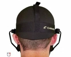 Champro Umpire Gear Champro Lightweight Steel Umpire Mask -UMPLIFE Shop CM72 B CHAMPRO STEEL UMPIRE MASK Worn Back Harness View
