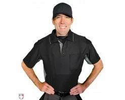 ALL-STAR Umpire Gear All-Star Internal Shell Umpire Chest Protector 10 ALL-STAR Umpire Gear All-Star Internal Shell Umpire Chest Protector -UMPLIFE Shop CPU26 All Star Internal Shell Umpire Chest Protector Worn Front View with Shirt