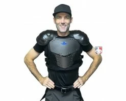 ALL-STAR Umpire Gear All-Star Cobalt Umpire Chest Protector -UMPLIFE Shop CPU5000 All Star Cobalt Umpire Chest Protector worn ns