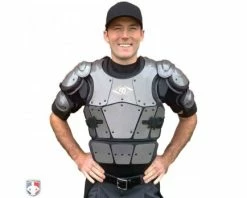Diamond Umpire Gear Diamond Pro Umpire Chest Protector -UMPLIFE Shop DCP PRO Worn Front All Attachments 1