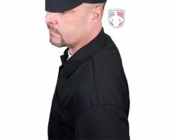 Smitty Umpire Smitty Vertical Stripe Umpire Shirt - Black -UMPLIFE Shop Eric BB310SSBlack Shoulder