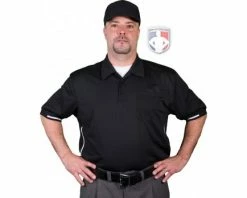 Smitty Umpire Smitty Vertical Stripe Umpire Shirt - Black