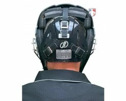 Force3 Umpire Gear Force3 Silver Defender Hockey Style Umpire Helmet -UMPLIFE Shop F3 HSMV3 SV Force3 V2 Silver Defender Hockey Style Umpire Helmet worn reverse