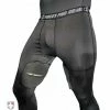 Force3 Umpire Gear Force3 Black Compression Umpire Tights With Dupont Kevlar Thigh Protection