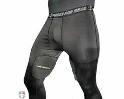 Force3 Umpire Gear Force3 Black Compression Umpire Tights With Dupont Kevlar Thigh Protection