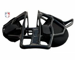 ALL-STAR Umpire Gear All-Star Black Magnesium Umpire Mask With Black LUC -UMPLIFE Shop FM4000MAG UMP BK BK All Star Black Magnesium Umpire Mask with Black side flat
