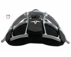 ALL-STAR Umpire Gear All-Star Silver Magnesium Umpire Mask With Black LUC -UMPLIFE Shop FM4000MAG UMP SV BK All Star Silver Magnesium Umpire Mask with Black top flat