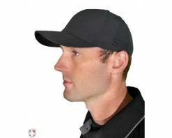 Smitty Umpire Smitty Performance Flex Fit Umpire Cap -UMPLIFE Shop HT316 BK Smitty Performance Flex Fit Umpire Cap 6 Stitch Worn Front Angled View