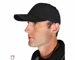 Smitty Umpire Smitty Performance Flex Fit Umpire Cap -UMPLIFE Shop HT318 BK Smitty Performance Flex Fit Umpire Cap 8 Stitch Worn Front Angled View