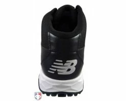 New Balance Referee And Umpire Shoes New Balance V3 Black & White Mid-Cut Umpire Base Shoes -UMPLIFE Shop MUM950T3 New Balance V3 Black White Mid Cut Umpire Base Shoes Back View