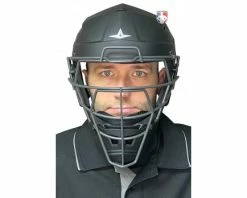 ALL-STAR Umpire Gear All-Star Matte Black MVP5 Umpire Helmet 9 ALL-STAR Umpire Gear All-Star Matte Black MVP5 Umpire Helmet -UMPLIFE Shop MVP5 All Star Matte Black MVP5 Umpire Helmet front
