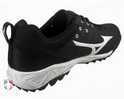 Mizuno Ambition 2 All-Surface Black & White Low-Cut Shoes -UMPLIFE Shop MZ AB2L Mizuno Ambition 2 All Surface Low Cut Umpire Referee Turf Shoe Back inside angle