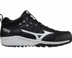 Mizuno Ambition 2 All-Surface Black & White Mid-Cut Shoes 9 Mizuno Ambition 2 All-Surface Black & White Mid-Cut Shoes -UMPLIFE Shop MZ AB2M Mizuno Ambition 2 All Surface Black White Mid Cut Shoes