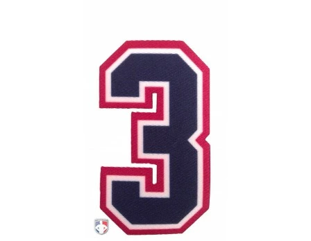 3" Navy On White On Red Precision-Cut Number 1 3" Navy On White On Red Precision-Cut Number