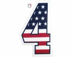 4" USA Stars And Stripes Precision-Cut Number