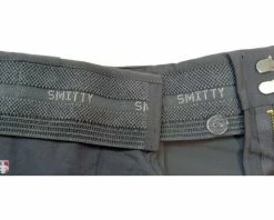 Smitty Umpire Smitty Performance Poly Spandex Charcoal Grey Umpire Plate Pants With Expander Waistband -UMPLIFE Shop Poly Spandex Expander Waist Inside 1