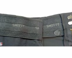 Smitty Umpire Smitty Performance Poly Spandex Charcoal Grey Flat Front Umpire Combo Pants With Expander Waistband -UMPLIFE Shop Poly Spandex Expander Waist Inside 3