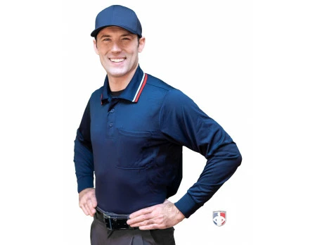 Smitty Umpire Smitty Long Sleeve Body Flex Umpire Shirt - Navy 1 Smitty Umpire Smitty Long Sleeve Body Flex Umpire Shirt - Navy
