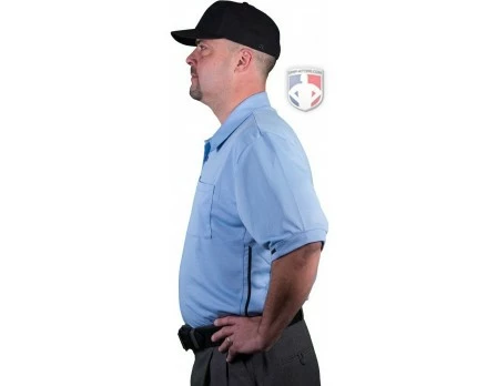 Smitty Umpire Smitty Vertical Stripe Umpire Shirt - Polo Blue 2 Smitty Umpire Smitty Vertical Stripe Umpire Shirt - Polo Blue - Image 2