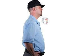 Smitty Umpire Smitty Vertical Stripe Umpire Shirt - Polo Blue 11 Smitty Umpire Smitty Vertical Stripe Umpire Shirt - Polo Blue -UMPLIFE Shop S310 PB Right