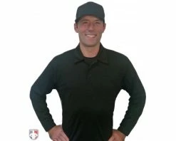 Smitty Umpire Smitty Long Sleeve Vertical Stripe Umpire Shirt -UMPLIFE Shop S311 BK Front