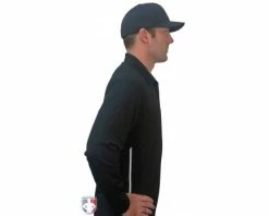 Smitty Umpire Smitty Long Sleeve Vertical Stripe Umpire Shirt -UMPLIFE Shop S311 BK Right Side