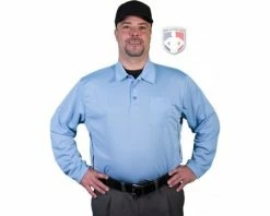 Smitty Umpire Smitty Long Sleeve Vertical Stripe Umpire Shirt -UMPLIFE Shop S311 PB Front