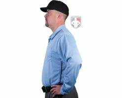 Smitty Umpire Smitty Long Sleeve Vertical Stripe Umpire Shirt -UMPLIFE Shop S311 PB Left