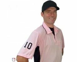 Smitty Umpire Smitty Major League Replica Umpire Shirt - Pink With Black -UMPLIFE Shop S312 PK with N3 SUB BPKW 1