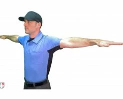 Smitty Umpire Smitty V2 Major League Replica Umpire Shirt - Sky Blue With Black -UMPLIFE Shop S314 SB Smitty V2 Major League Replica Umpire Shirt Sky Blue with Black Worn Safe