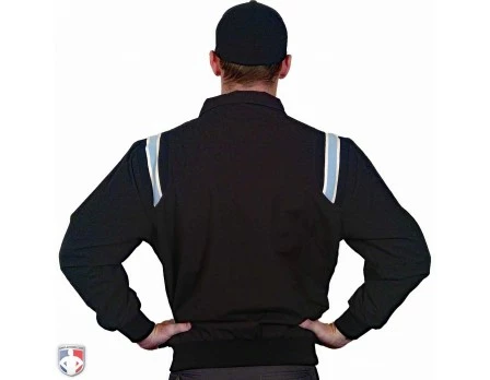Smitty Umpire Smitty Traditional Half-Zip Umpire Jacket - Black And Powder Blue 2 Smitty Umpire Smitty Traditional Half-Zip Umpire Jacket - Black And Powder Blue - Image 2