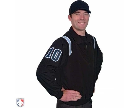 Smitty Umpire Smitty Traditional Half-Zip Umpire Jacket - Black And Powder Blue 3 Smitty Umpire Smitty Traditional Half-Zip Umpire Jacket - Black And Powder Blue - Image 3