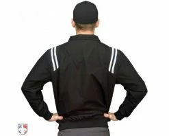 Front Page -UMPLIFE Shop S320 BK Smitty Traditional Half Zip Umpire Jacket Black White Back View
