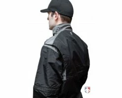 Smitty Umpire Smitty Major League Replica Convertible Umpire Jacket - Black With Charcoal Grey -UMPLIFE Shop S340 Smitty Major League Replica Convertible Umpire Jacket Black with Charcoal Grey Gusset