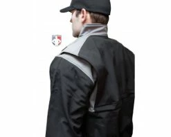 Smitty Umpire Smitty Major League Replica Thermal Umpire Jacket - Black With Charcoal Grey -UMPLIFE Shop S341 Smitty Major League Replica Thermal Umpire Jacket Black with Charcoal Grey Gusset
